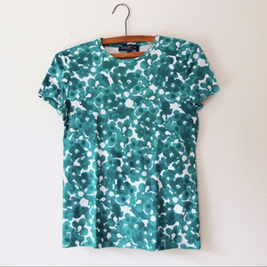Jones New York floral crew neck‎ stretch tee t-shirt